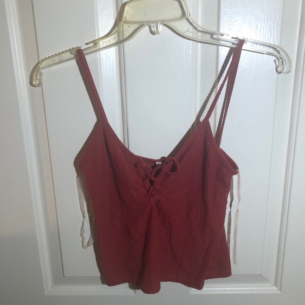 Lace up crop top full tilt size S